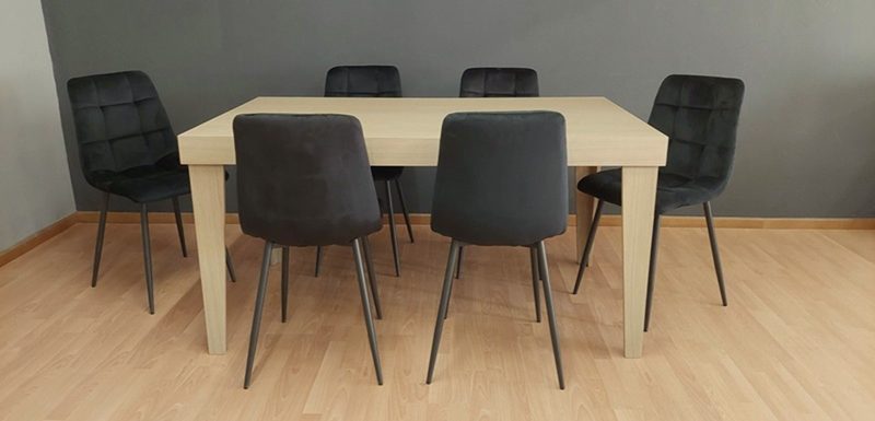 Τραπέζι Eco από φυσικό δρυς με 4 καρέκλες